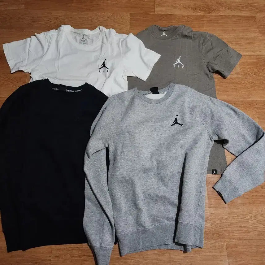 [BUNJANG] Nike Jordan Sweatshirt and T-Shirt Set / 나이키 조던 반팔티 맨투맨