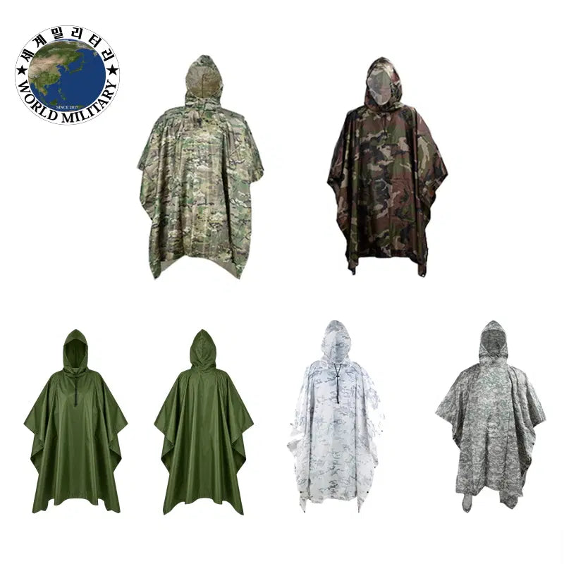 [BUNJANG] Lightweight Poncho Raincoat / 밀리터리 경량 판초우의
