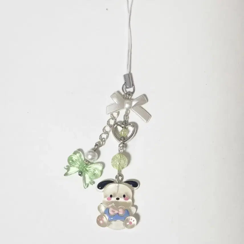 [BUNJANG] Handmade Character Beads Keyring Kuromi / 핸드메이드 캐릭터 비즈키링 쿠로미