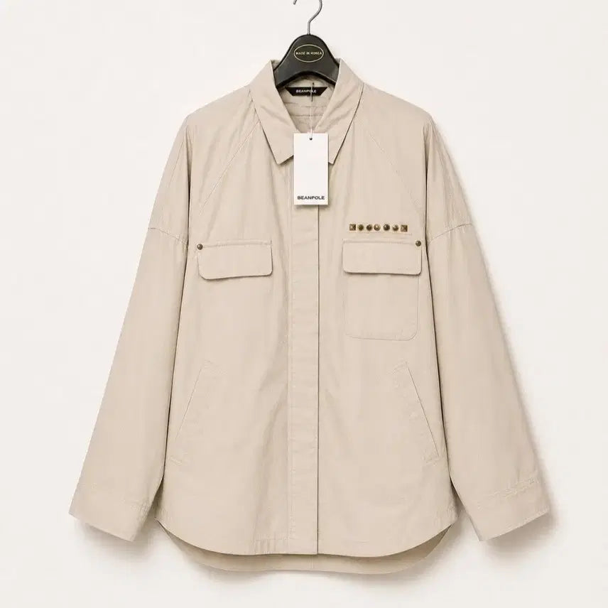 [BUNJANG] Beanpole Women's Beige Casual Shirt Jacket (Size 100) / 77 새상품 빈폴 여성 100 자켓 셔츠 점퍼 캐주얼 여자 베이지 새제품