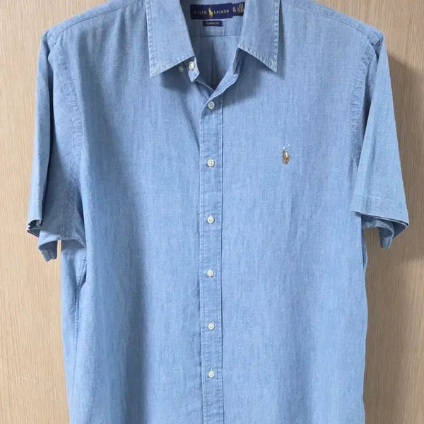 [BUNJANG] Polo Ralph Lauren Chambray Short Sleeve Shirt XL / (착샷) 폴로 랄프로렌 샴브레이 반팔 셔츠