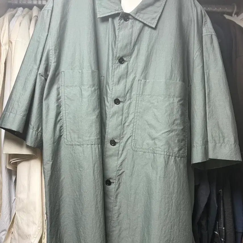 [BUNJANG] Lemaire Cotton Silk Short Sleeve Shirt Size 48 / 르메르 코튼 실크 숏 슬리브 셔츠 48