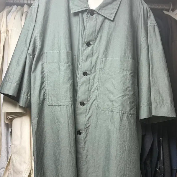 [BUNJANG] Lemaire Cotton Silk Short Sleeve Shirt Size 48 / 르메르 코튼 실크 숏 슬리브 셔츠 48