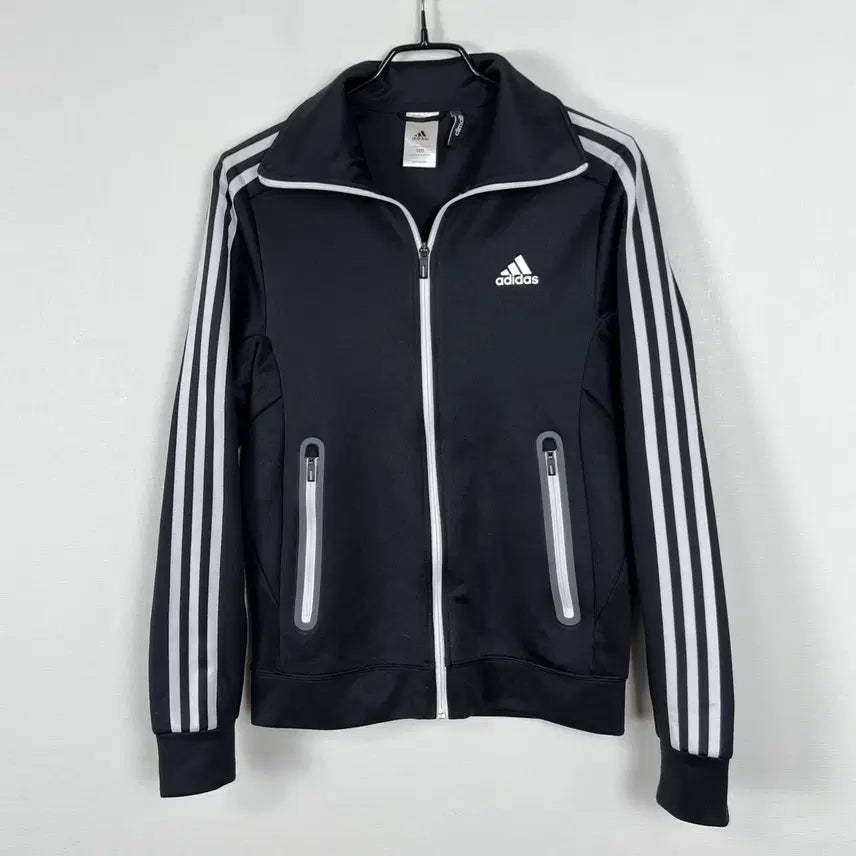 [BUNJANG] Adidas Black Training Jacket Jumper Women's 100 L Vintage / 아디다스 블랙 트레이닝 자켓 점퍼 여100 L 라덴 빈티지