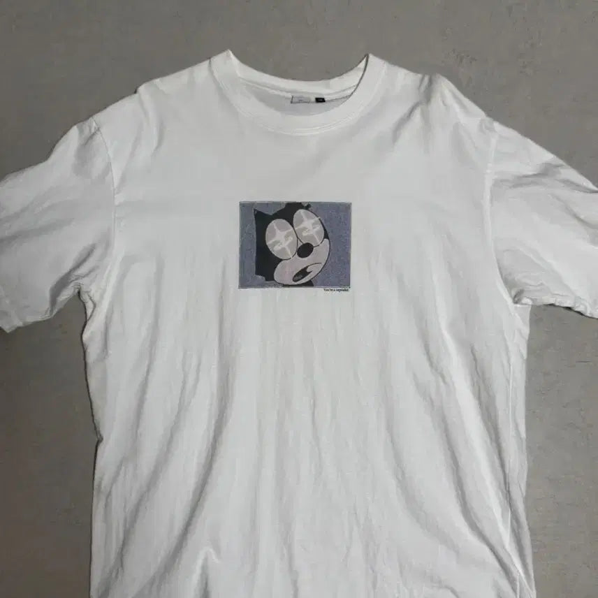 [BUNJANG] Politeu Captalist Short Sleeve T-Shirt White / 폴리테루 캐피탈리스트 반팔 화이트