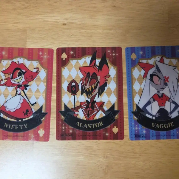 [BUNJANG] Hazbin Hotel Bonus Cards Alastor, Niffty, Husk Bundle Set / 해즈빈 호텔 특전 카드 팝니다(알래스터, 니프티, 배기)