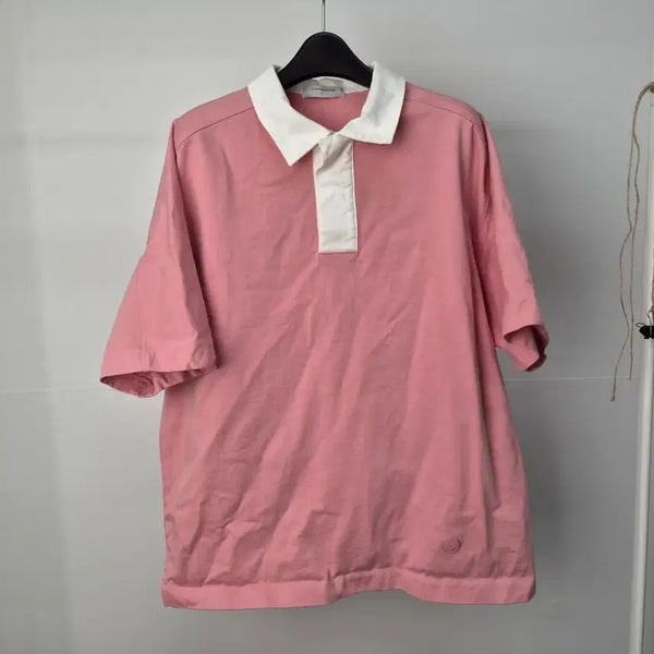 [BUNJANG] Customellow Oversized Collar Short Sleeve T-Shirt (Size 95) / 커스템멜로우 오버핏카라 숏슬리브티 남성95 6h20