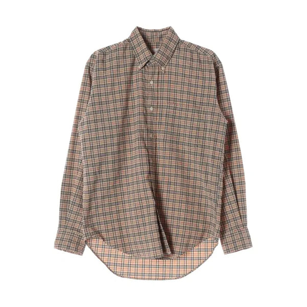 [BUNJANG] BEAMS Housecheck Pattern Button-Down Shirt Beige / 빔즈 하우스체크 패턴 버튼다운 셔츠 베이지