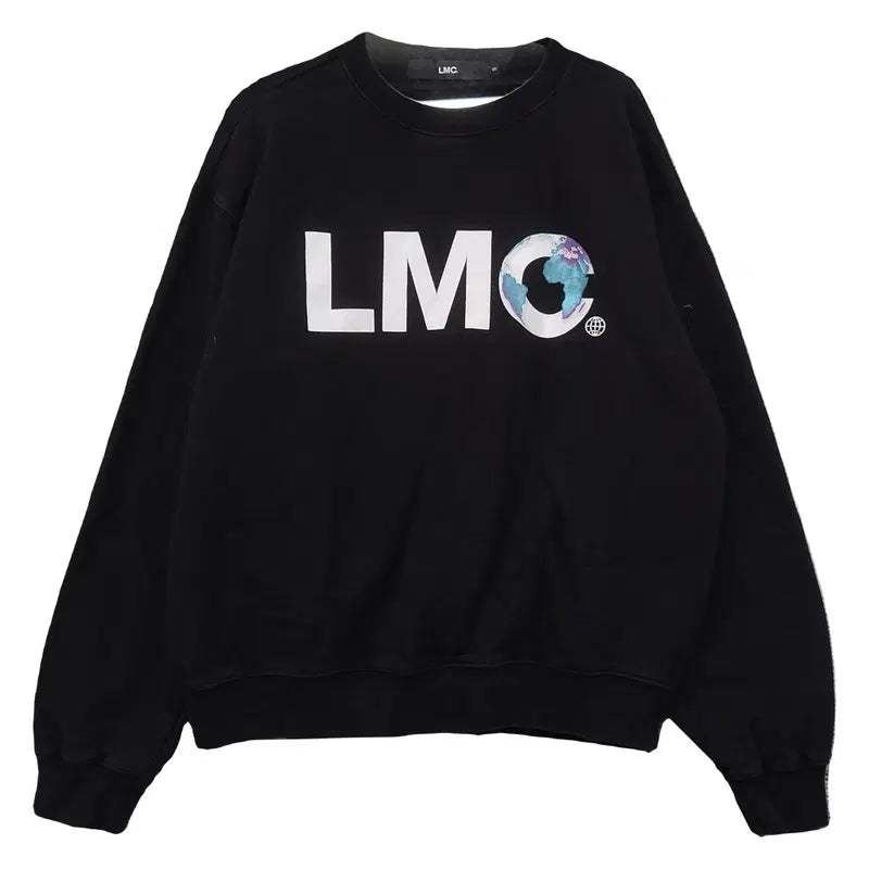 [BUNJANG] LMC Black Cotton Logo Printing Sweatshirt / 엘엠씨 블랙 코튼 로고 프린팅 맨투맨 스웨트 S