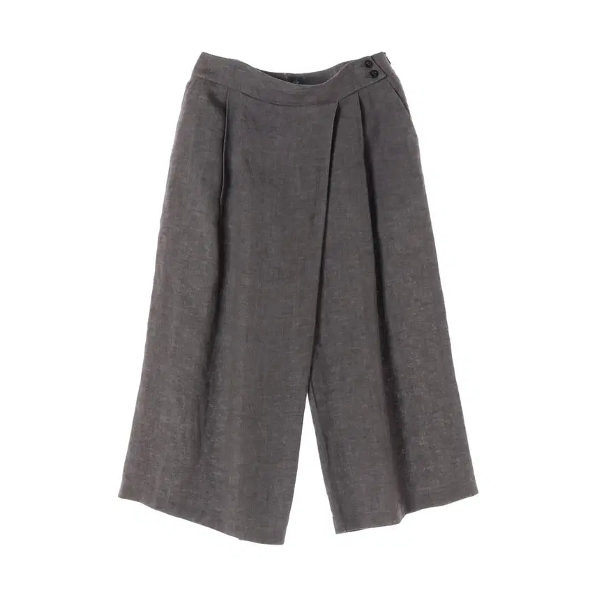 [BUNJANG] Eleventy 100% Linen Pintuck Wide Fit Crop Slacks Pants / 일레븐티 린넨 100% 핀턱 와이드핏 크롭 슬랙스 팬츠