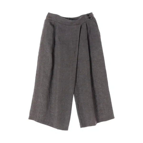 [BUNJANG] Eleventy 100% Linen Pintuck Wide Fit Crop Slacks Pants / 일레븐티 린넨 100% 핀턱 와이드핏 크롭 슬랙스 팬츠