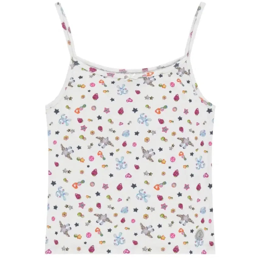 [BUNJANG] COYSEIO Emma Tiny Friends Sleeveless Top White Size 2 / COYSEIO 코이세이오 에마 타이니 프렌즈 슬리브리스 화이트 2사이즈
