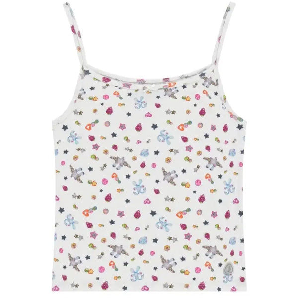[BUNJANG] COYSEIO Emma Tiny Friends Sleeveless Top White Size 2 / COYSEIO 코이세이오 에마 타이니 프렌즈 슬리브리스 화이트 2사이즈