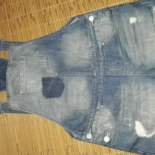 [BUNJANG] MIXXO Denim Overalls Shorts Size 28 / 미쏘 멜빵반바지 28사이즈