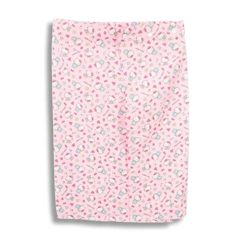 [BUNJANG] Hello Kitty Cotton Poly Skirt / 헬로키티 (WOMEN - F) 코튼 폴리 키티 패턴 랩스커트