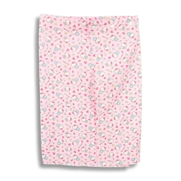[BUNJANG] Hello Kitty Cotton Poly Skirt / 헬로키티 (WOMEN - F) 코튼 폴리 키티 패턴 랩스커트
