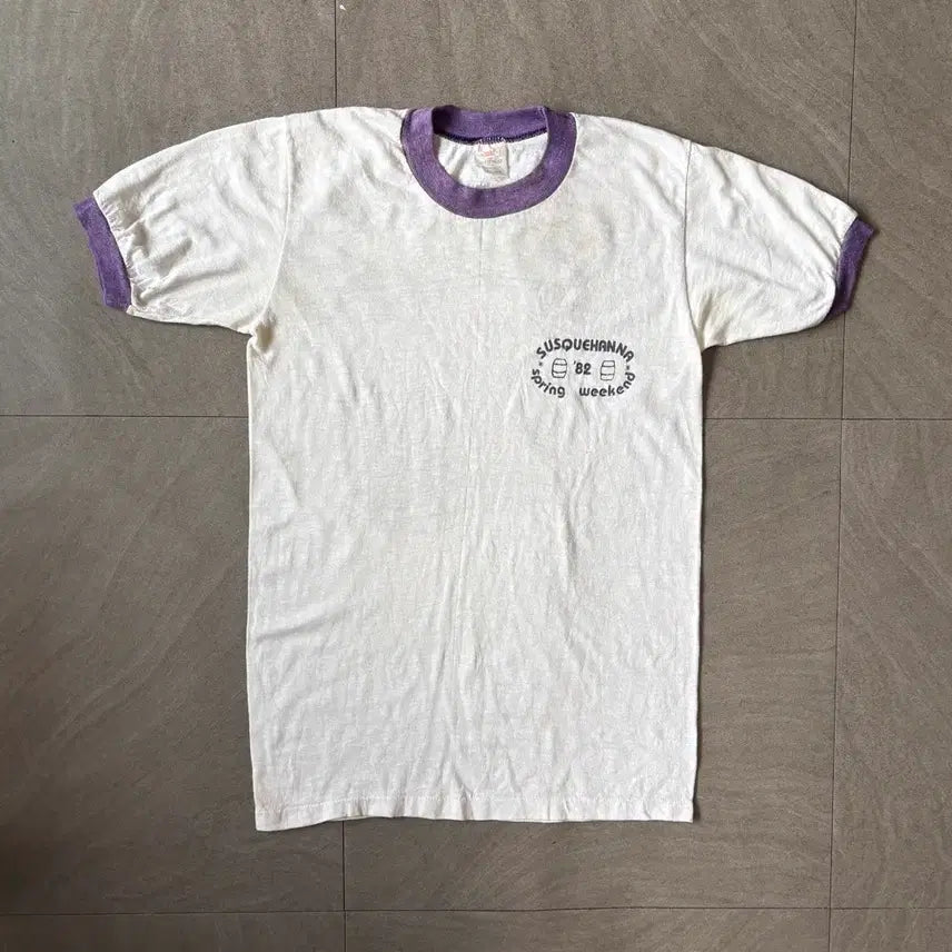 [BUNJANG] 1982 USA Made Vintage Ringer T-Shirt / 82년도 미국 생산 빈티지 링거티 반팔 티셔츠