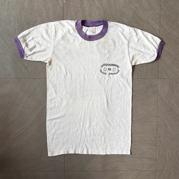 [BUNJANG] 1982 USA Made Vintage Ringer T-Shirt / 82년도 미국 생산 빈티지 링거티 반팔 티셔츠