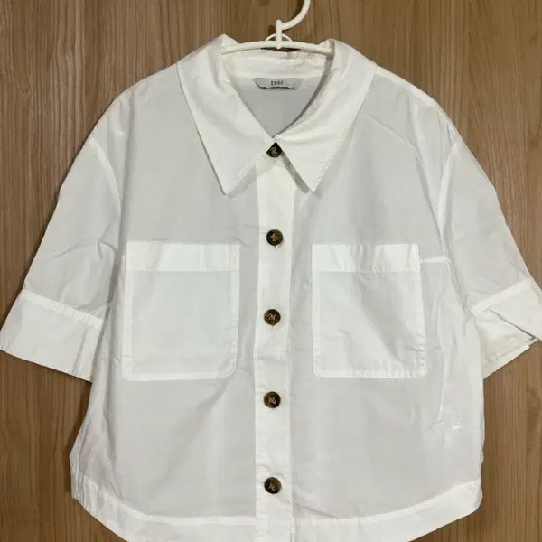 [BUNJANG] ZOOC White Cropped Shirt - Size S / ZOOC 화이트 크롭 셔츠 S