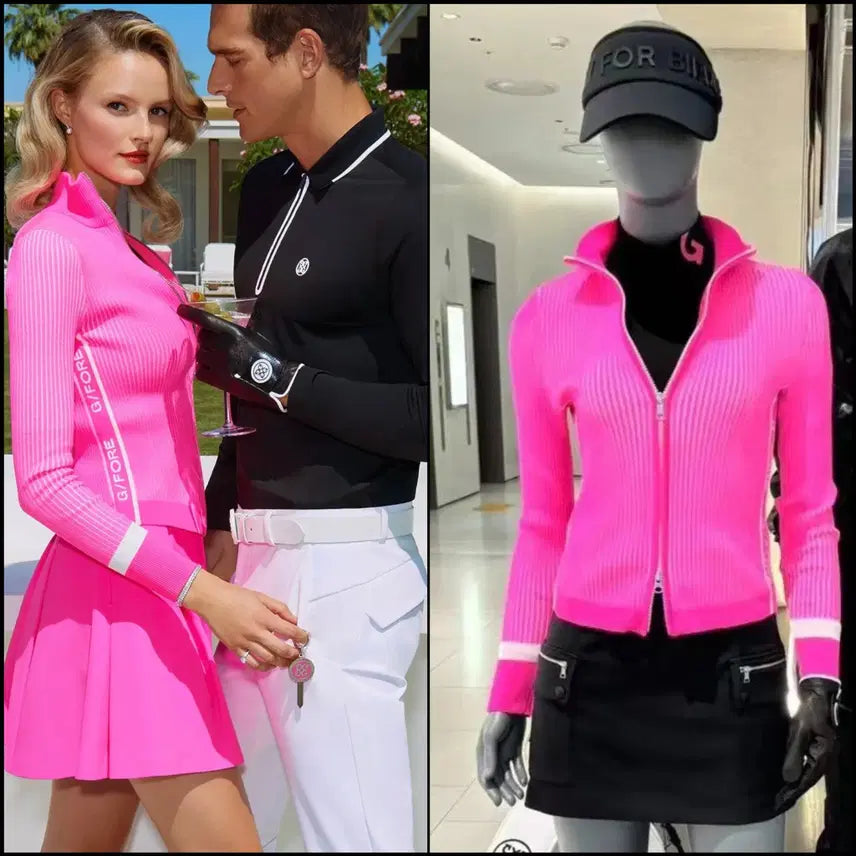 [BUNJANG] G/Fore Women's Fluorescent Zipper Knit Jacket / #지포어 #GFORE#여성골프웨어