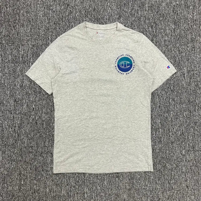 [BUNJANG] Champion Grey Big Logo T-Shirt M / 챔피온 그레이 빅로고 반팔티셔츠 M