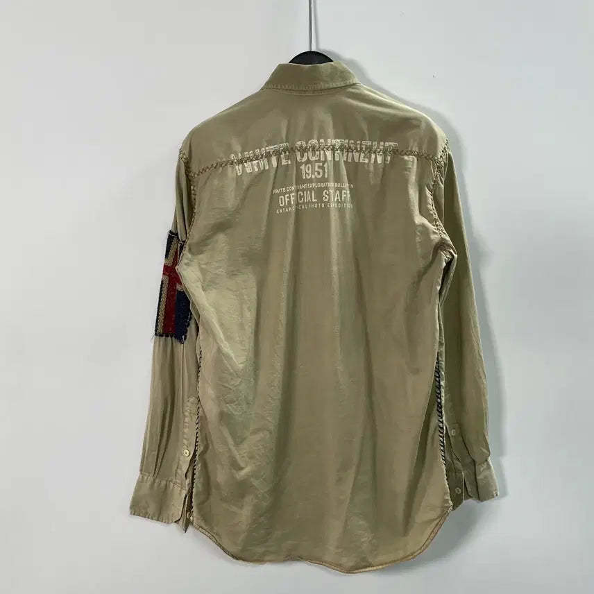 [BUNJANG] NAPA NAPIIRI Sashiko Pocket Safari Shirt / 나파피리 사시코 포켓 사파리 셔츠 (on.2021)