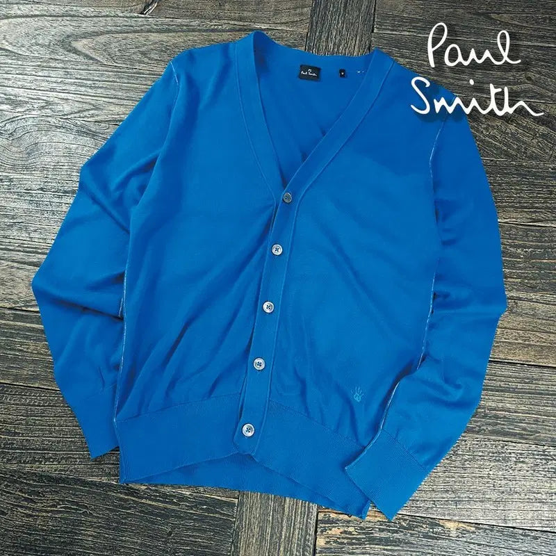 [BUNJANG] Paul Smith V-Neck Knit Cardigan Blue / 폴스미스 브이넥 니트 가디건 블루 M22270