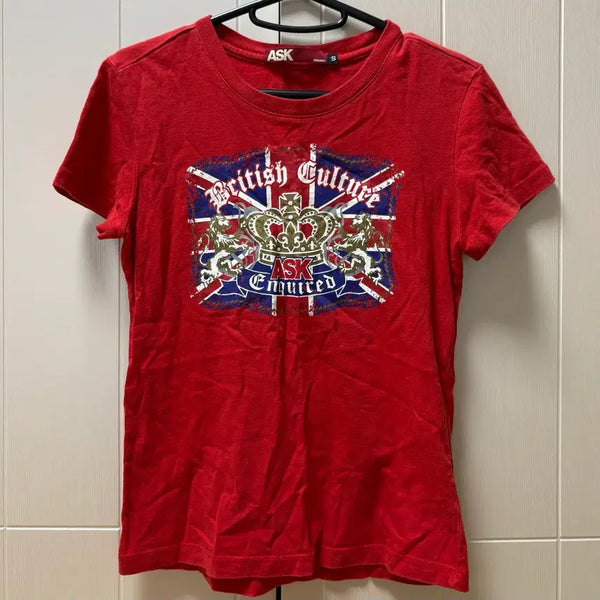 [BUNJANG] ASK RED British Culture T-Shirt Size S / ASK 레드 British Culture 반팔티 S사이즈