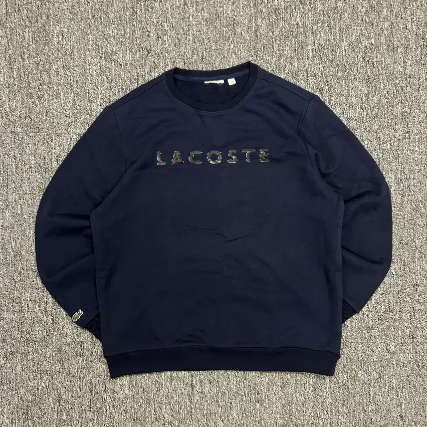 [BUNJANG] Lacoste Letter Logo Sweatshirt Navy XL / 라코스테 레터로고 네이비 맨투맨 XL