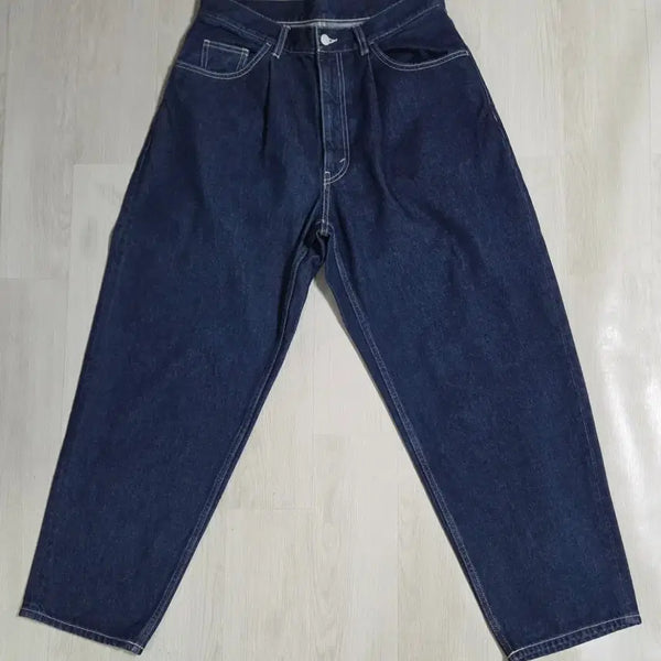 [BUNJANG] BEAMS Big Tuck Denim Pants Indigo Blue Size M / (착샷) 빔즈 BEAMS 빅 턱 데님 팬츠