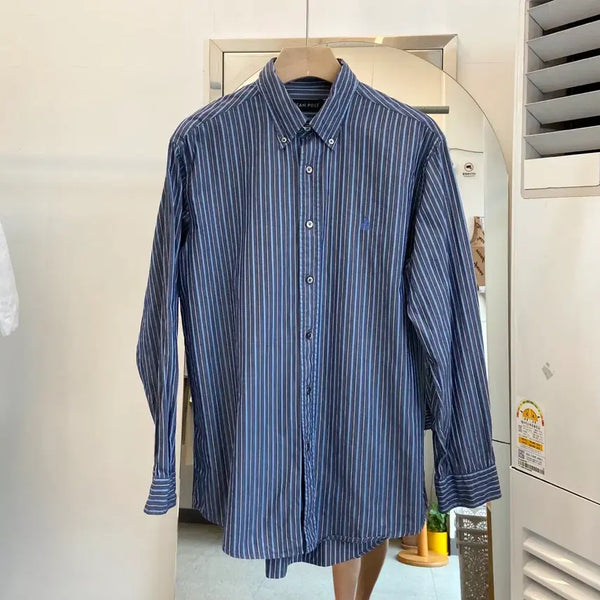 [BUNJANG] Beanpole Striped Shirt L (100-105) / 빈폴 스트라이프 셔츠 L(100-105) BeanPole Shirt