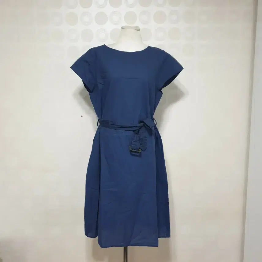 [BUNJANG] Linen Belted Maxi Dress Navy / 린넨원피스77 벨트원피스77 네이비원피스77 벨트원피스77 롱원피스77