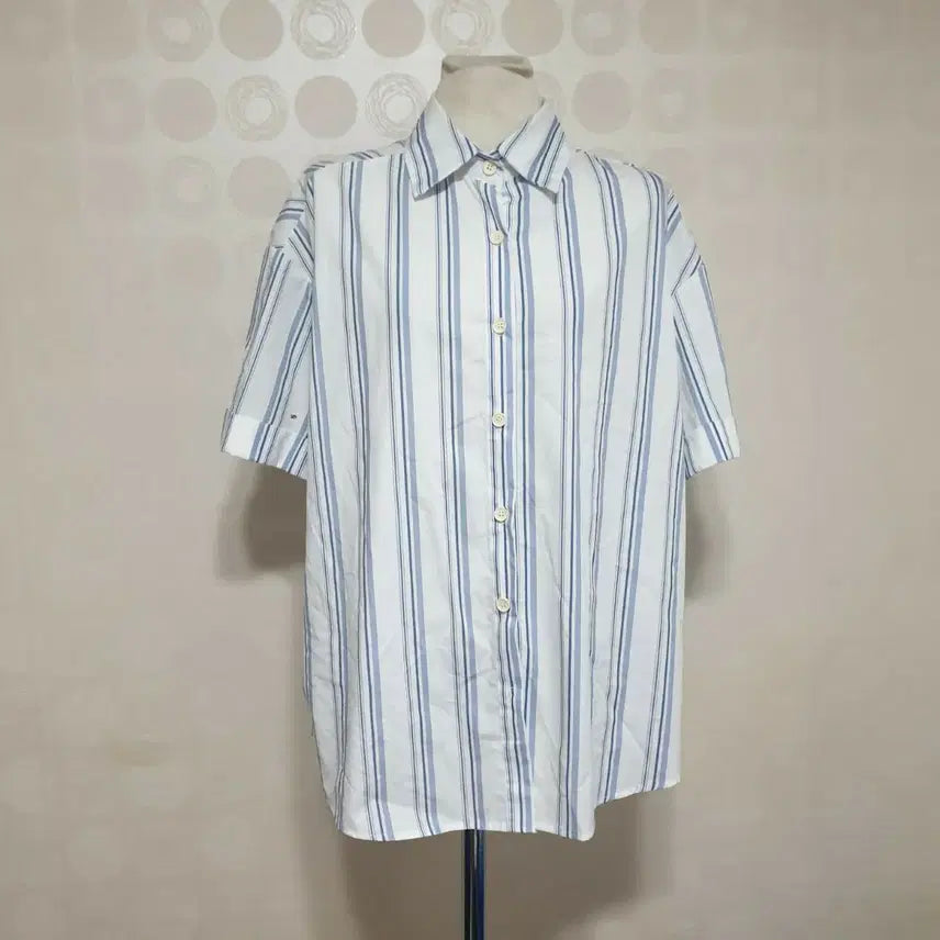 [BUNJANG] White Stripe Shirt / 흰셔츠88 흰남방88 스트라이프남방88