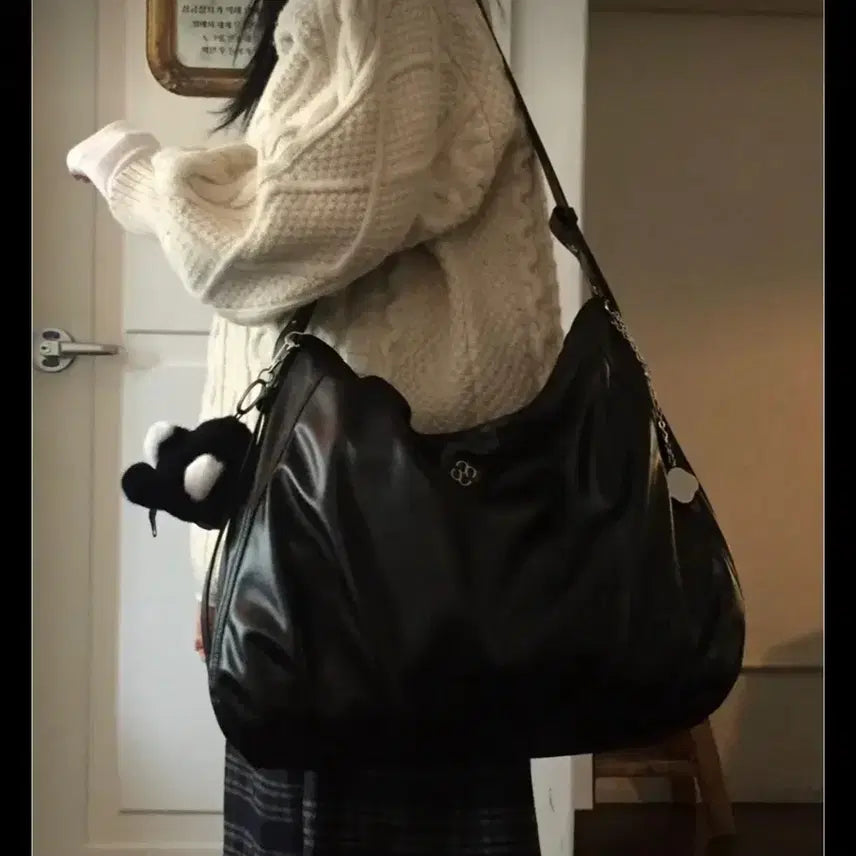 [BUNJANG] HEIRLY Nine Pocket Big Bag Black / (1850)히어리 숄더백 블랙