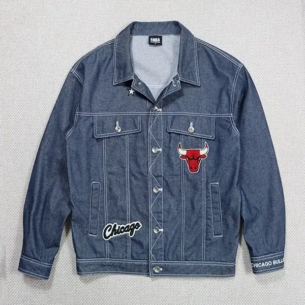 [BUNJANG] Chicago Bulls Denim Jacket / (정품) 시카고 불스 데님 자켓 (100)