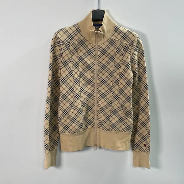 [BUNJANG] Burberry Blue Label Nova Check Track Zip-Up Jacket / 버버리 블루라벨 노바체크 트랙 집업자켓 (on.2026)