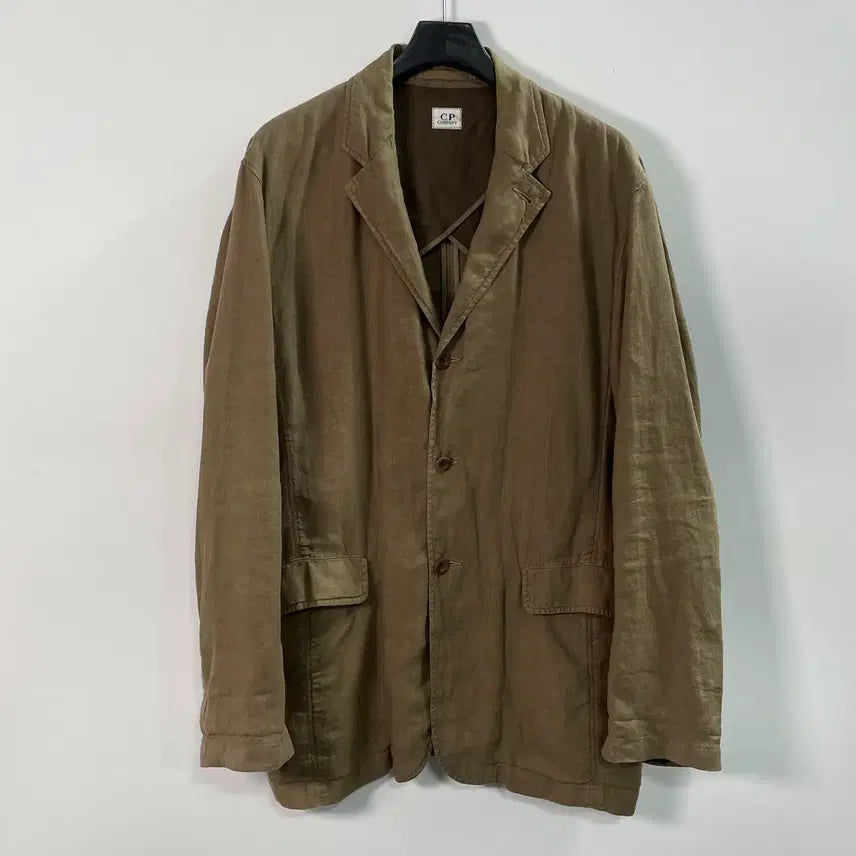[BUNJANG] CP Company Beige Linen Blazer / 시피컴퍼니 베이지 린넨 블레이저 (on.2028)