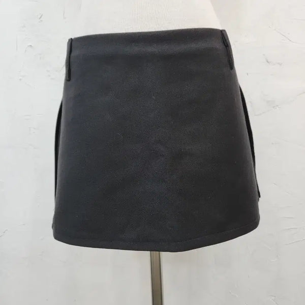 [BUNJANG] Black Mini Skirt with Built-in Shorts / 검정색 속바지미니스커트