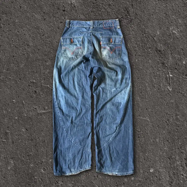[BUNJANG] Levi's Engineered European Edition Wide Curved Denim Pants / *희귀, 28/34) 리바이스 엔지니어드 유럽판 와이드 커브드 데님팬