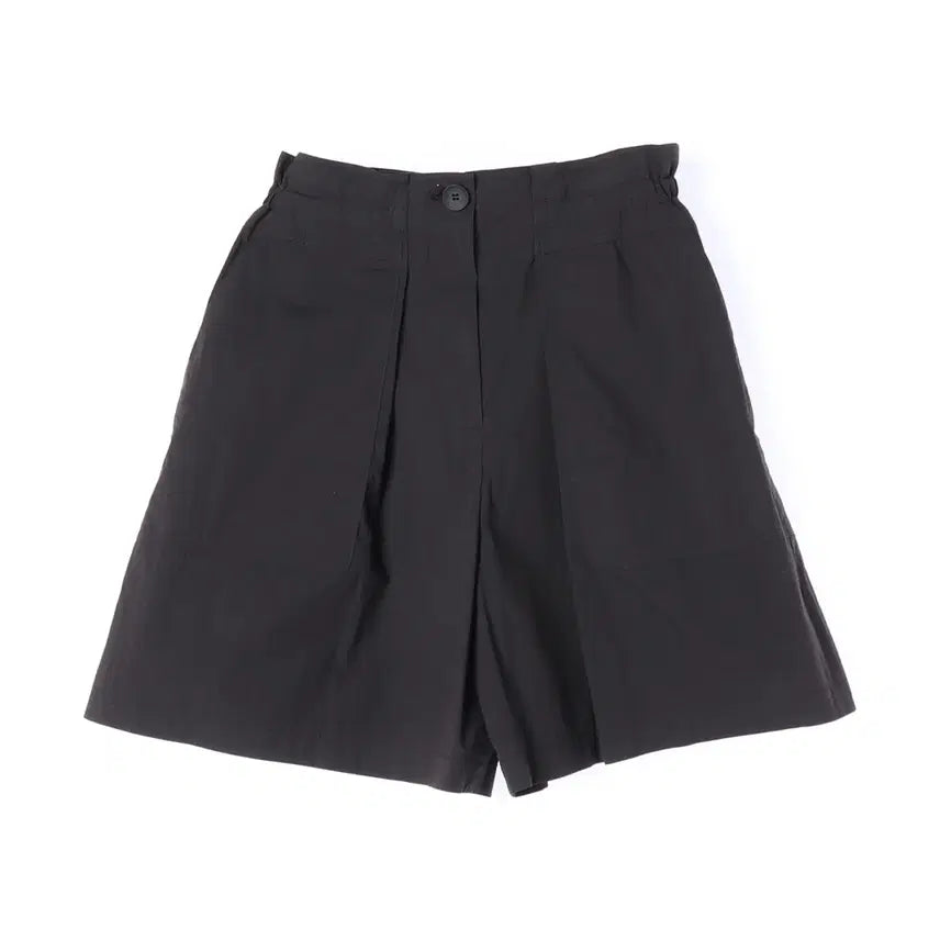 [BUNJANG] TIME Pin Tuck Cotton Shorts Black / 타임 핀턱 코튼 숏팬츠 쇼츠 블랙