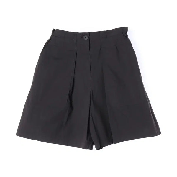 [BUNJANG] TIME Pin Tuck Cotton Shorts Black / 타임 핀턱 코튼 숏팬츠 쇼츠 블랙