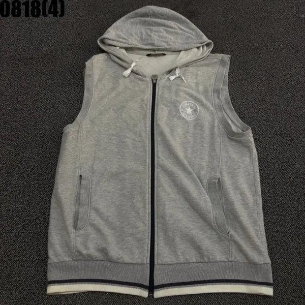 [BUNJANG] Converse Gray Hoodie Vest / 컨버스 회색 후드 조끼 0818
