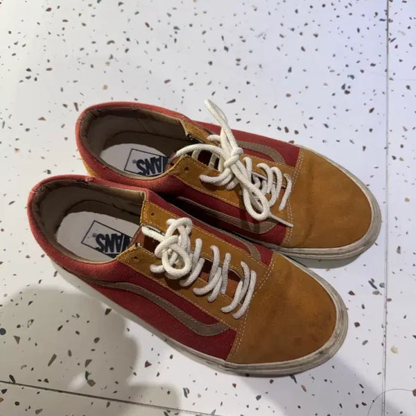 [BUNJANG] Vans Old Skool Orange/Brown Sneakers (270mm) / 반스 올드스쿨 오렌지/브라운 270