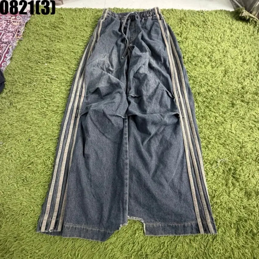 [BUNJANG] Denim Three-Stripe Wide Pants / 청 데님 삼선 와이드 팬츠 24 8/21