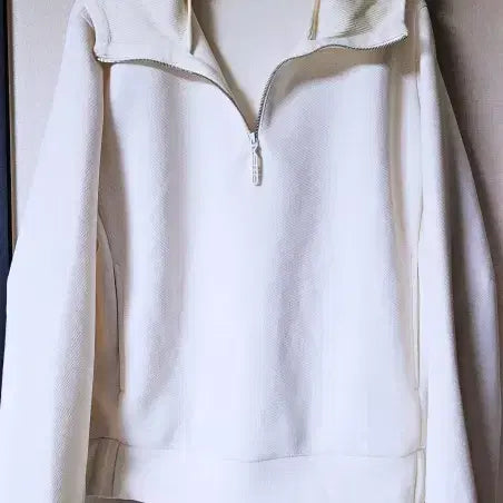 [BUNJANG] KUHO Golf 25SS Ivory Hooded Knit Zip-Up / 구호 골프 아이보리 후드집업 니트  25ss시즌 미사용품 폴1360
