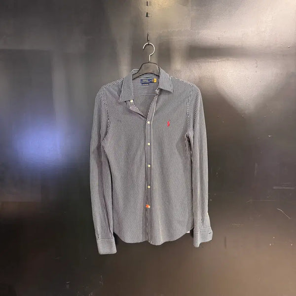 [BUNJANG] Polo Ralph Lauren Grey Striped Shirt / 폴로 랄프 로렌 그레이 줄무늬 셔츠