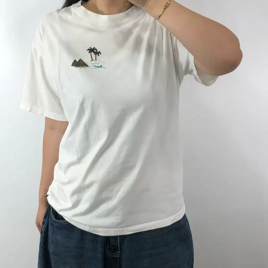 [BUNJANG] Nike White Printing Short Sleeve T-Shirt XL / [XL] 나이키 화이트 프린팅 반팔티