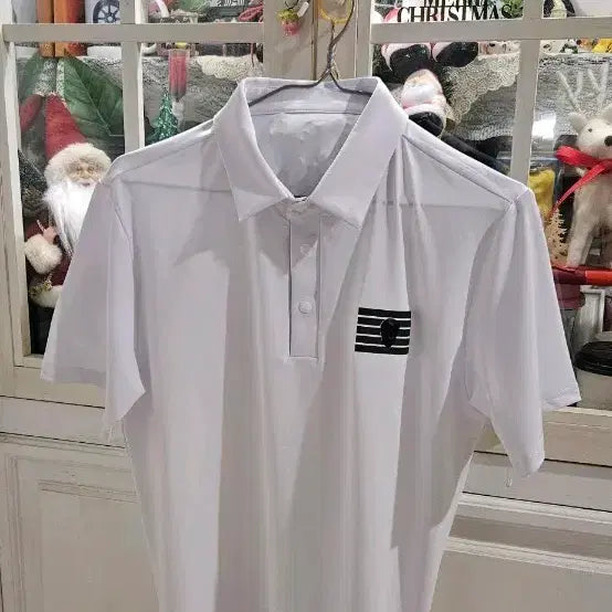 [BUNJANG] Amazing C.R.I. White Short Sleeve Polo Shirt 95 / 어메이징 크리 흰색 반팔 카라티 95. 가슴단면 50