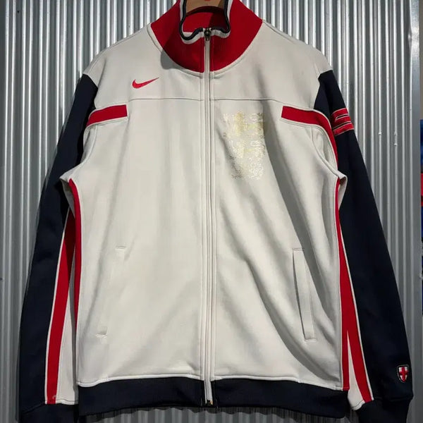 [BUNJANG] Nike England National Team Track Jacket Zip-Up Jersey White / [M/100] 나이키 NIKE 잉글랜드 국가대표 트랙자켓 집업 저지 화이트 6.5