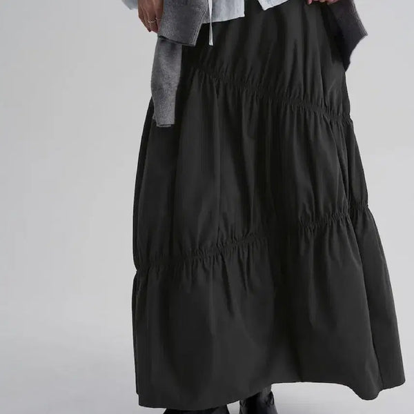 [BUNJANG] 8 Seconds Shirring Long Skirt Black S / 새상품) 에잇세컨즈 8 seconds 셔링 롱스커트 블랙 S